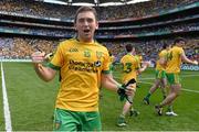 31 August 2014; Donegal's Niall Friel celebrates at the final whistle. Electric Ireland GAA Football All-Ireland Minor Championship, Semi-Final, Dublin v Donegal, Croke Park, Dublin. Picture credit: Ramsey Cardy / SPORTSFILE