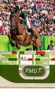 31 August 2014; Sam Watson on Horseware Bushman during the Jumping phase. Team Ireland Eventers became the first Irish athletes to secure a place in the 2016 Olympic Games to be held in Rio de Janeiro. 2014 Alltech FEI World Equestrian Games, Caen, France. Picture credit: Ray McManus / SPORTSFILE