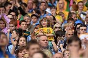 31 August 2014; A young Donegal supporter during the game. GAA Football All Ireland Senior Championship Semi-Final, Dublin v Donegal, Croke Park, Dublin. Picture credit: David Maher / SPORTSFILE