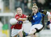 3 December 2006; Katie Slattery, Naomh Mearnog / St Sylvesters, in action against Jenny Duffy, Inch Rovers. Vhi Healthcare All-Ireland Ladies Intermediate Club Championship Final, Inch Rovers v Naomh Mearnog / St Sylvesters, Nolan Park, Kilkenny. Picture credit: Ray Lohan / SPORTSFILE