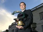 5 December 2006; International Driver of the Year Gareth McHale with the Manley Memorial Trophy at the Champions of Irish Motorsport Awards. SAS Radisson Hotel, Stillorgan, Dublin. Picture credit: Pat Murphy / SPORTSFILE