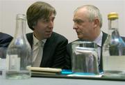 8 December 2006; Chairman of the eircom League Paddy McCaul, right, with FAI Chief Executive John Delaney at the eircom League final Annual General Meeting for the year 2006. Park Plaza Hotel, Tyrrelstown, Dublin. Picture credit: David Maher / SPORTSFILE