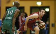 9 December 2006; David Murphy, UCC Demons, in action against Jonathan Reed, Shamrock Rovers Hoops. Men's Superleague National Cup Quarter-Final, Shamrock Rovers Hoops v UCC Demons, National Basketball Arena, Tallaght, Dublin. Picture credit: Brendan Moran / SPORTSFILE