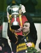 10 December 2006; Dr Crokes captain James Fleming lifts the cup at the end of the game. AIB Munster Senior Club Football Championship Final, Dr Crokes v The Nire, Pairc Ui Chaoimh, Cork. Picture credit: David Maher / SPORTSFILE