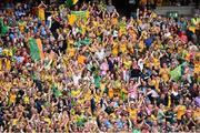 31 August 2014; Donegal supporters celebrate a score during the second half. GAA Football All Ireland Senior Championship Semi-Final, Dublin v Donegal, Croke Park, Dublin. Picture credit: Ramsey Cardy / SPORTSFILE
