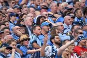 31 August 2014; Dublin supporters look on anxiously during the second half. GAA Football All Ireland Senior Championship Semi-Final, Dublin v Donegal, Croke Park, Dublin. Picture credit: Brendan Moran / SPORTSFILE