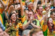 31 August 2014; Donegal supporters during the game. GAA Football All Ireland Senior Championship Semi-Final, Dublin v Donegal, Croke Park, Dublin. Picture credit: David Maher / SPORTSFILE