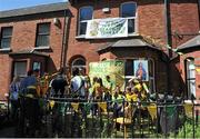 31 August 2014; Donegal supporters gather in a house on Jones' Road before the game. GAA Football All Ireland Senior Championship Semi-Final, Dublin v Donegal, Croke Park, Dublin. Picture credit: Dáire Brennan / SPORTSFILE