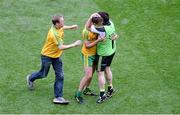 31 August 2014; Éamonn McGee, Donegal, is congratulated by a mentor and supporter after the game. GAA Football All Ireland Senior Championship, Semi-Final, Dublin v Donegal, Croke Park, Dublin. Picture credit: Dáire Brennan / SPORTSFILE