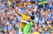 31 August 2014; Donegal's Karl Lacey celebrates at the final whistle. GAA Football All Ireland Senior Championship, Semi-Final, Dublin v Donegal, Croke Park, Dublin. Picture credit: Ramsey Cardy / SPORTSFILE
