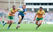 31 August 2014; Paul Flynn, Dublin, in action against Karl Lacey, left, and Frank McGlynn, Donegal. GAA Football All Ireland Senior Championship, Semi-Final, Dublin v Donegal, Croke Park, Dublin. Picture credit: Tomás Greally / SPORTSFILE
