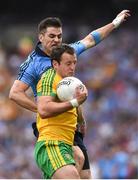 31 August 2014; Michael Murphy, Donegal, in action against Michael Darragh Macauley, Dublin. GAA Football All Ireland Senior Championship, Semi-Final, Dublin v Donegal, Croke Park, Dublin. Picture credit: Stephen McCarthy / SPORTSFILE