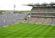 31 August 2014; Dublin goalkeeper Stephen Cluxton is the only player inside the Dublin half of the pitch during the second half. GAA Football All Ireland Senior Championship, Semi-Final, Dublin v Donegal, Croke Park, Dublin. Picture credit: Dáire Brennan / SPORTSFILE