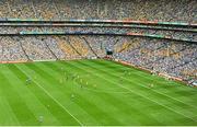 31 August 2014; Fourteen Donegal players are inside their own 45 metre line during a Dublin attack in the second half. GAA Football All Ireland Senior Championship, Semi-Final, Dublin v Donegal, Croke Park, Dublin. Picture credit: Dáire Brennan / SPORTSFILE