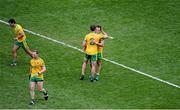 31 August 2014; Éamonn McGee, left, and Michael Murphy, Donegal, celebrate after the game. GAA Football All Ireland Senior Championship, Semi-Final, Dublin v Donegal, Croke Park, Dublin. Picture credit: Dáire Brennan / SPORTSFILE