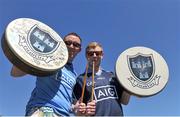 31 August 2014; Dublin supporters Wayne Ivory, left, from Coolock, and Mark Ryan, from Palmerstown, on their way to the game. GAA Football All Ireland Senior Championship Semi-Final, Dublin v Donegal, Croke Park, Dublin. Picture credit: Dáire Brennan / SPORTSFILE