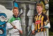 1 September 2014; This is Major: Electric Ireland linked up with All Ireland Minor GAA finalist captains, Cian Lynch, Limerick, left, and Darragh Joyce, Kilkenny, ahead of the 2014 All-Ireland Minor Hurling & Football Championship Finals. Clanna Gael Fontenoy GAA Club, Ringsend, Dublin. Photo by Sportsfile
