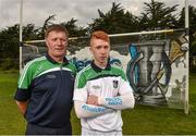 1 September 2014; This is Major: Electric Ireland linked up with All Ireland Minor GAA finalist captain Cian Lynch, Limerick, and Limerick manager Brian Ryan, ahead of the 2014 All-Ireland Minor Hurling & Football Championship Finals. Clanna Gael Fontenoy GAA Club, Ringsend, Dublin. Photo by Sportsfile