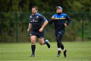 1 September 2014; Leinster's Ian Madigan, right, and Mike Ross during squad training ahead of their side's Guinness PRO12 Round 1 match against Glasgow Warriors on Saturday. Leinster Rugby Squad Training, UCD, Belfield, Dublin. Picture credit: Stephen McCarthy / SPORTSFILE