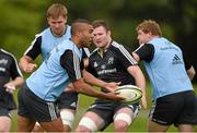 1 September 2014; Munster's Simon Zebo in action during squad training ahead of their Guinness PRO12 round 1 match against Edinburgh on Friday. Munster Rugby Squad Training, University of Limerick, Limerick. Picture credit: Diarmuid Greene / SPORTSFILE