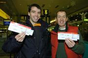 8 December 2006; Members of the Irish team Mark Kenneally, left, and David Burke at Dublin airport prior to the Irish Athletics Team's departure to Italy for the European Cross Country Championships. Dublin Airport, Dublin. Picture credit: Brendan Moran / SPORTSFILE