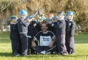 8 December 2006; George O'Connor, Wexford Hurler, pictured with the senior infants class of Our Lady's Island Primary School. Broadway, Co. Wexford. Picture credit: Matt Browne / SPORTSFILE