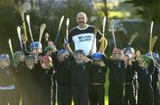 8 December 2006; George O'Connor, Wexford Hurler, pictured with the senior infants class of Our Lady's Island Primary School. Broadway, Co. Wexford. Picture credit: Matt Browne / SPORTSFILE