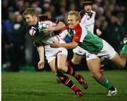 15 December 2006; Paul Steinmetz, Ulster Rugby, is tackled by Shane Geraghty, London Irish. Heineken Cup 2006-2007, Pool 5, Round 4, Ulster Rugby v London Irish, Ravenhill Park, Belfast. Picture credit: Oliver McVeigh / SPORTSFILE