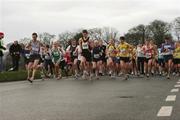 17 December 2006; Eventual winner Aidan Bailey, 500, Clonliffe Harriers A.C, leads the field at the start of  the Aware 10K Christmas Fun Run. Papal Cross, Phoenix Park, Dublin. Picture credit: Tomas Greally / SPORTSFILE *** Local Caption ***