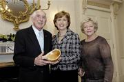 18 December 2006; Ronnie Delany, Gold medallist in the 1500m at the Melbourne Olympic Games in 1956, accompanied by his wife Joan, meets President of Ireland, Mary McAleese, during a courtesy call to Aras an Uachtarain. Phoenix Park, Dublin. Picture credit: Ray McManus / SPORTSFILE