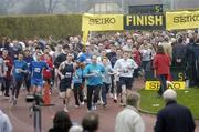 25 December 2006; Some of the hundreds of 'compeditors' in one of the many Goal Miles taking place nationwide. Annual Goal Mile, Belfield, University College, Dublin. Picture credit: Ray McManus / SPORTSFILE