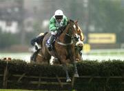 26 December 2006; Lounaos, with Barry Geraghty up, clears the last on their way to winning the Durkan New Homes Juvenile Hurdle. Leopardstown Racecourse, Leopardstown, Dublin. Picture credit: Pat Murphy / SPORTSFILE