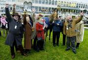 26 December 2006; The Slaneyville Syndicate celebrate with Schindlers Hunt after victory in the Durkan New Homes Novice Steeplechase. Leopardstown Racecourse, Leopardstown, Dublin. Picture credit: Pat Murphy / SPORTSFILE