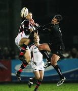 26 December 2006; Bryn Cunningham, Ulster, is tackled by Gavin Williams, Connacht. Magners League, Ulster v Connacht, Ravenhill Park, Belfast. Picture credit: Oliver McVeigh / SPORTSFILE