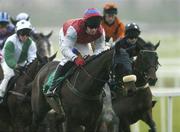 27 December 2006; Island Life, with Paul Carberry up, leads the field on the way to winning the Paddy Power Festival 3-Y-O Hurdle. Leopardstown Racecourse, Leopardstown, Dublin. Picture credit: Brian Lawless / SPORTSFILE