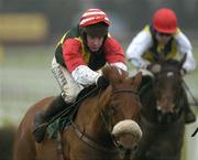 27 December 2006; De Valira, with Andrew Lynch up, races clear of third place Sizing Europe, Dennis O'Regan up, on their way to winning the paddypower.com Future Champions Novice Hurdle. Leopardstown Racecourse, Leopardstown, Dublin. Picture credit: Brian Lawless / SPORTSFILE