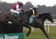 27 December 2006; Cane Brake, with Adrian Joyce up, left, clears the last alongside eventual third place Cheeky Lady, J.P. Elliott up, on their way to winning the Paddy Power Steeplechase. Leopardstown Racecourse, Leopardstown, Dublin. Picture credit: Brian Lawless / SPORTSFILE
