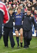 27 December 2006; Girvan Dempsey, Leinster, leaves the field with an ankle injury. Magners League, Munster v Leinster, Thomond Park, Limerick. Picture credit: Kieran Clancy / SPORTSFILE