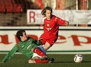 30 December 2006; Kyle Neil, Glentoran, in action against Wesley Boyle, Portadown. Carnegie Premier League, Glentoran v Portadown, The Oval, Belfast, Co. Antrim. Picture credit: Russell Pritchard / SPORTSFILE