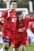 30 December 2006; Portadown's Gary McCutcheon, right, celebrates his goal with John Convery. Carnegie Premier League, Glentoran v Portadown, The Oval, Belfast, Co. Antrim. Picture credit: Russell Pritchard / SPORTSFILE