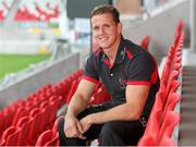 2 September 2014; Ulster's Craig Gilroy after a press conference ahead of their Guinness PRO12 round 1 match against Scarlets on Saturday. Ulster Rugby Press Conference, Kingspan Stadium, Ravenhill Park, Belfast, Co. Antrim. Picture credit: John Dickson / SPORTSFILE