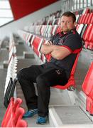 2 September 2014; Ulster's Andrew Warwick after a press conference ahead of their Guinness PRO12 round 1 match against Scarlets on Saturday. Ulster Rugby Press Conference, Kingspan Stadium, Ravenhill Park, Belfast, Co. Antrim. Picture credit: John Dickson / SPORTSFILE