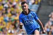 31 August 2014; Dublin's Jack Burke celebrates scoring his side's first goal of the game. Electric Ireland GAA Football All-Ireland Minor Championship, Semi-Final, Dublin v Donegal, Croke Park, Dublin. Picture credit: Ramsey Cardy / SPORTSFILE