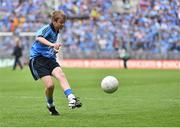 31 August 2014; Darragh O'Sullivan Connell, Murrintown N.S, Wexford, representing Dublin during the INTO/RESPECT Exhibition GoGames. Croke Park, Dublin. Picture credit: Ramsey Cardy / SPORTSFILE