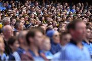 31 August 2014; Supporters watch on during the game. GAA Football All Ireland Senior Championship Semi-Final, Dublin v Donegal, Croke Park, Dublin. Picture credit: Ramsey Cardy / SPORTSFILE