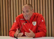 2 September 2014; Oman manager Paul Le Guen during a press conference during a press conference ahead of their side's International friendly match against the Republic of Ireland on Wednesday. Oman Squad Training and Press Conference, Aviva Stadium, Lansdowne Road, Dublin. Picture credit: Piaras Ó Mídheach / SPORTSFILE