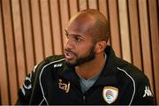 2 September 2014; Oman captain Ali Al-Habsi during a press conference ahead of their side's International friendly match against the Republic of Ireland on Wednesday. Oman Squad Training and Press Conference, Aviva Stadium, Lansdowne Road, Dublin. Picture credit: Piaras Ó Mídheach / SPORTSFILE