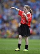 31 August 2014; Referee Niamh McAloon, St Columban's P.S., Belcoo, Co. Fermanagh, during the INTO/RESPECT Exhibition GoGames. Croke Park, Dublin. Picture credit: Brendan Moran / SPORTSFILE