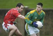 7 January 2007; Mairtin Doran, Meath, in action against Peter McGinnity, Louth. O'Byrne Cup, First Round, Louth v Meath, Gaelic Grounds, Drogheda, Co. Louth. Picture credit: Brian Lawless / SPORTSFILE