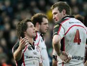 31 December 2006; Isaac Boss and Justin Harrison, Ulster. Magners League, Leinster v Ulster, Lansdowne Road, Dublin. Picture credit: Oliver McVeigh / SPORTSFILE